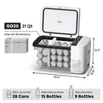 GO20 Dual Zone 12V Portable Freezer | White | ICECO | 20 LT