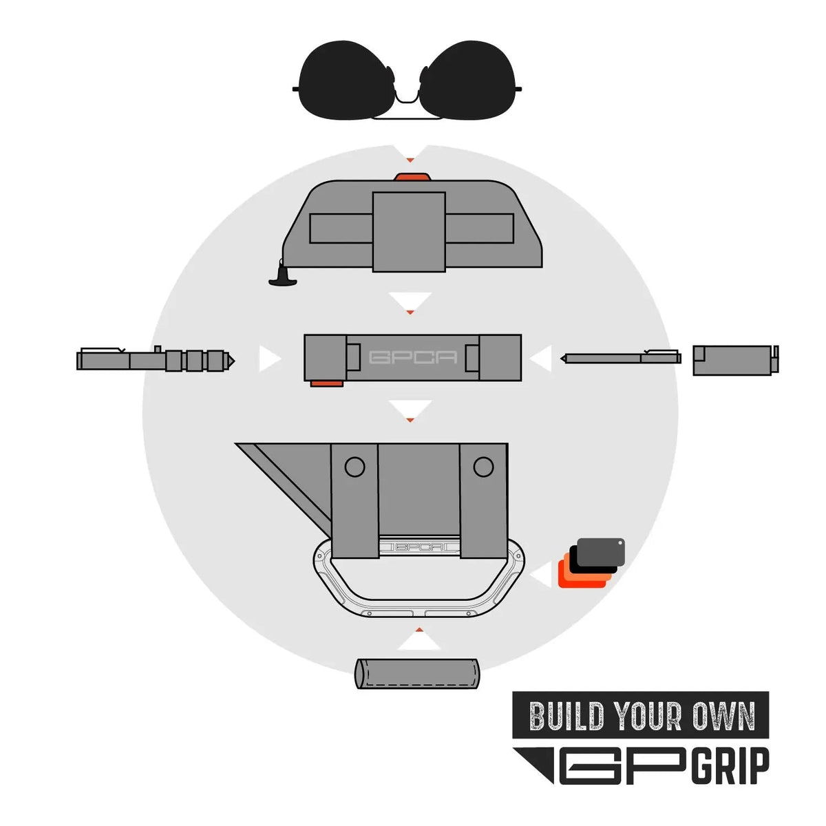 GP-Grip PRO Foldable Color Handles | Jeep Wrangler (2007–2023)