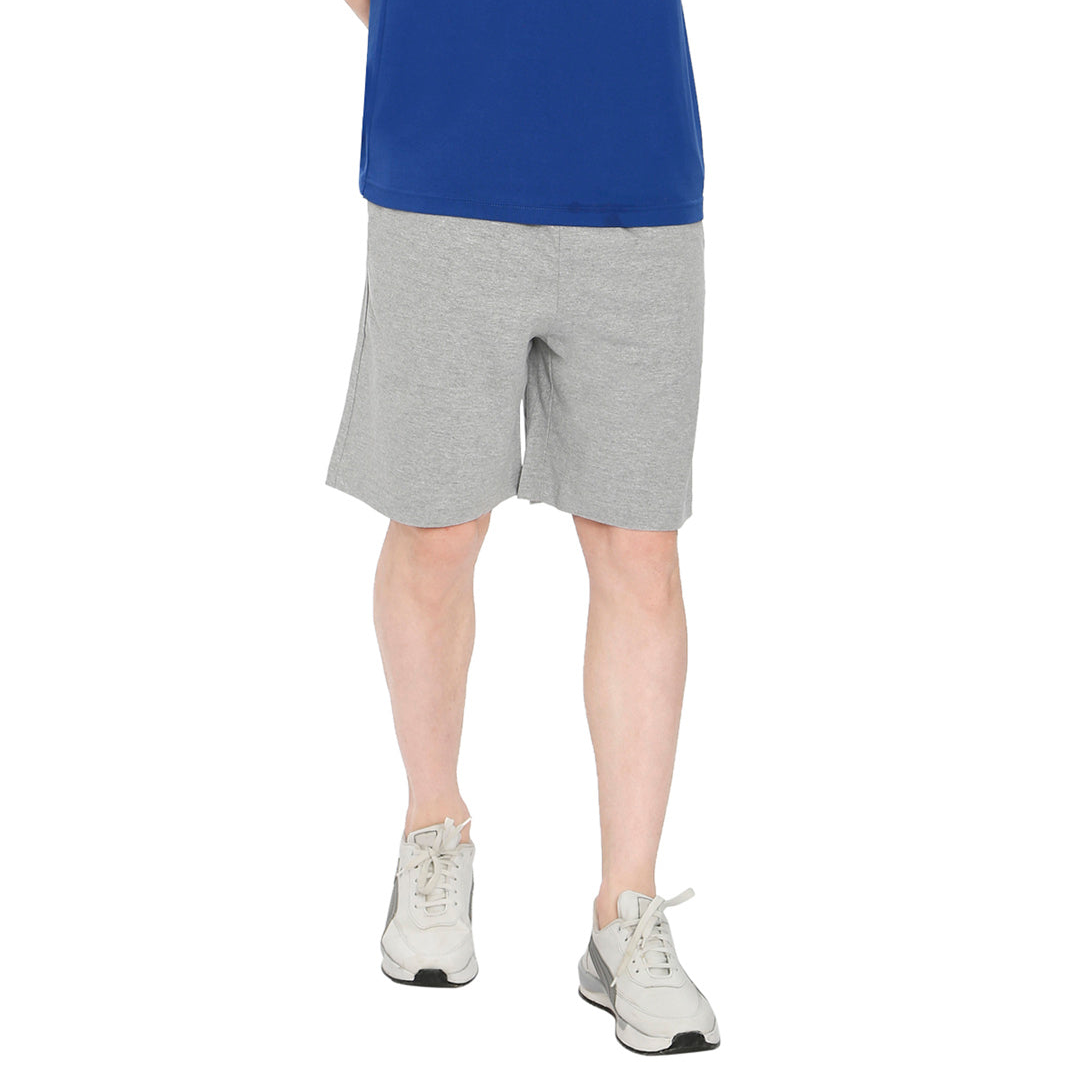 Mens Cotton Knit Shorts with Elastic Waistband and Inner Drawstrings