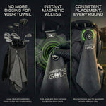 The 40 Magnetic Golf Towel + Landing Pad System