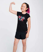Equal Play Girls' Black T-Shirt