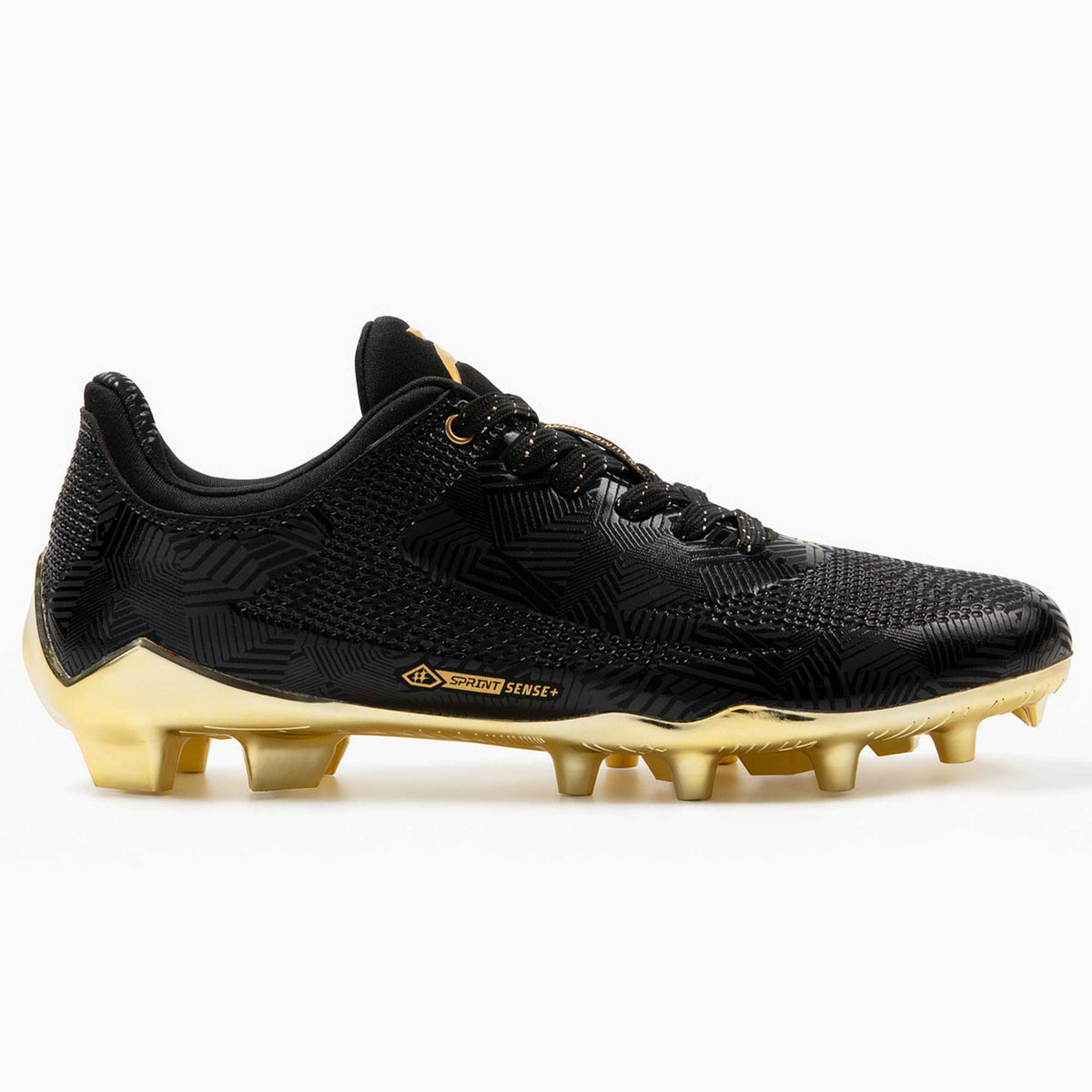 Gold Rush Black & Gold Cleats | Quantum Carbon by Phenom Elite