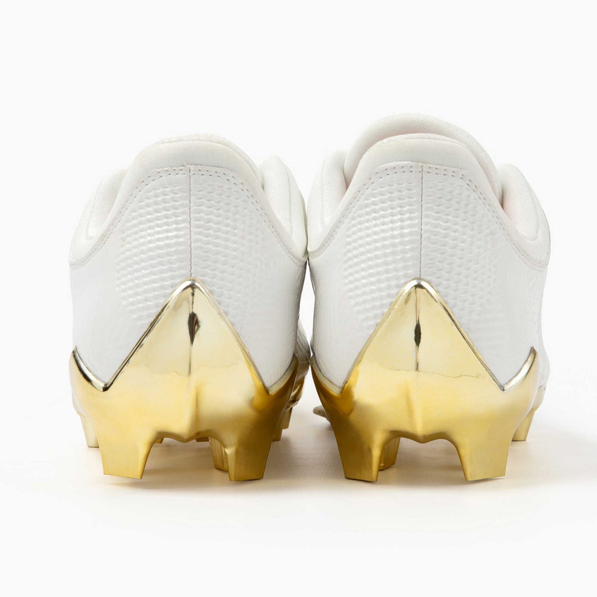 Gold Rush White & Gold Cleats | Quantum Carbon by Phenom Elite