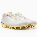 Gold Rush White & Gold Cleats | Quantum Carbon by Phenom Elite