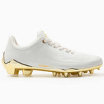 Gold Rush White & Gold Cleats | Quantum Carbon by Phenom Elite
