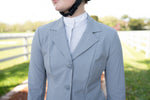 Grand Prix Ladies EQJ 3 Button Show Coat | NY Tech Fabric | Cadet Blue