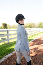Grand Prix Ladies EQJ 3 Button Show Coat | NY Tech Fabric | Cadet Blue