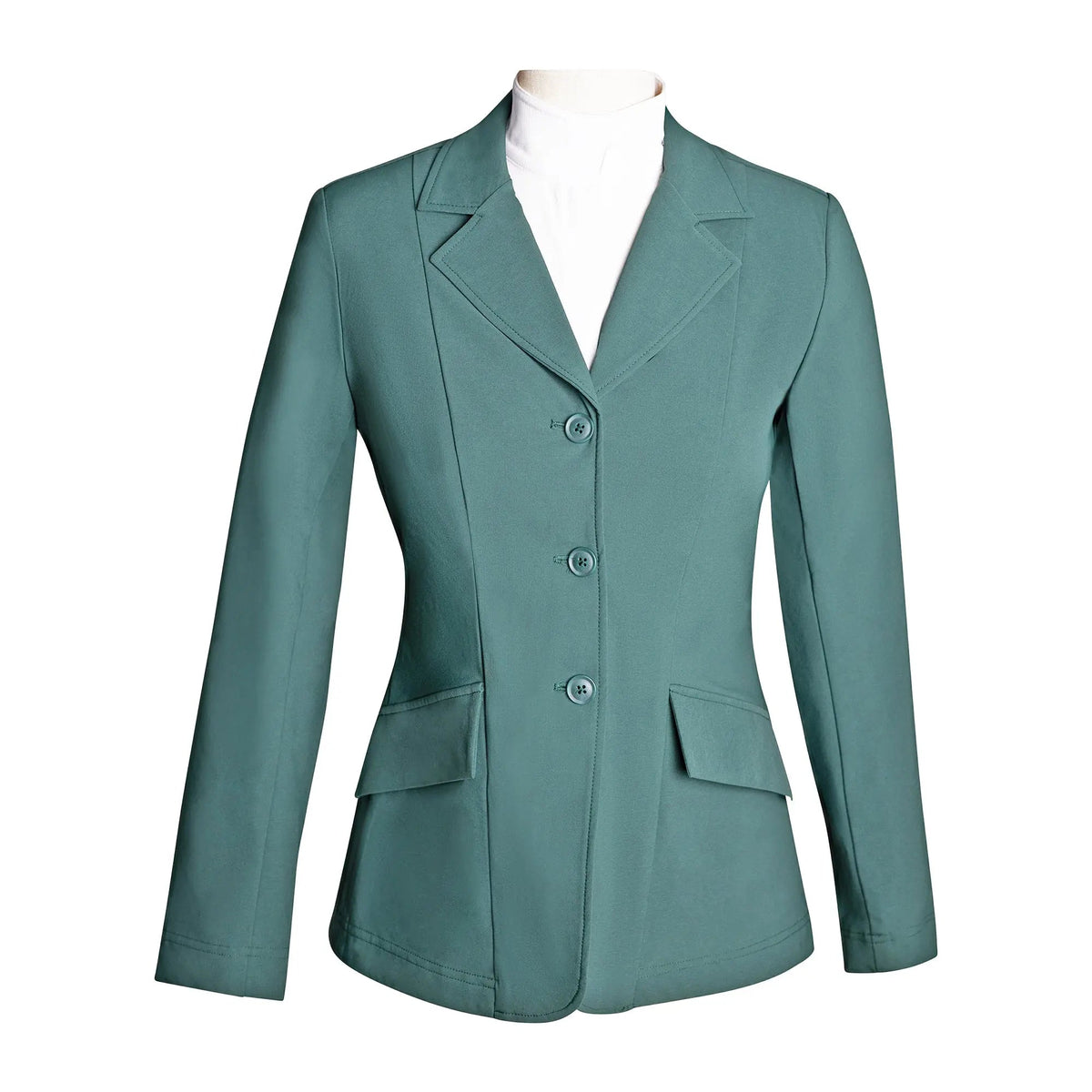 Grand Prix Ladies EQJ 3 Button Show Coat | NY Tech Fabric | New Green