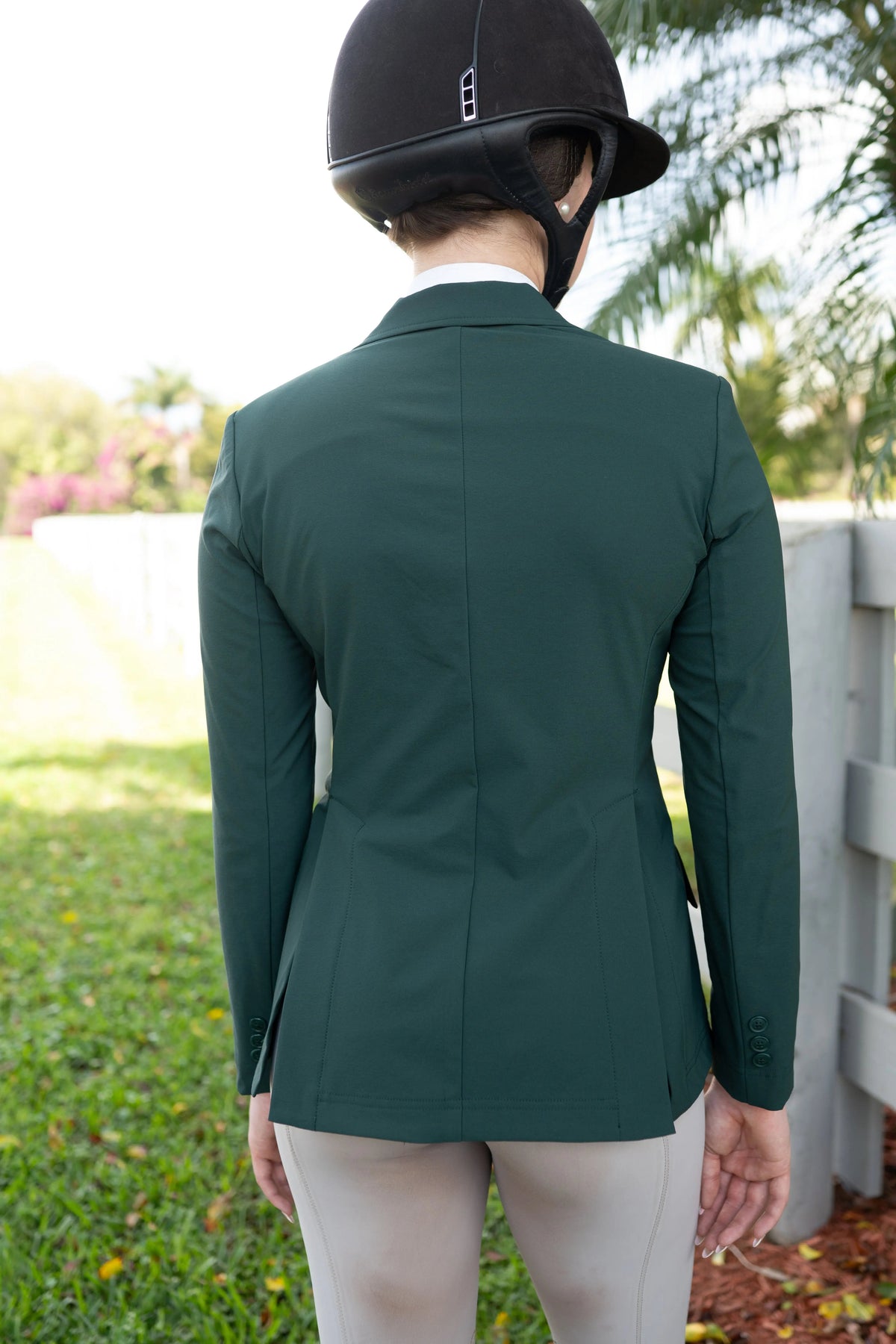 Grand Prix Ladies EQJ 3 Button Show Coat | NY Tech Fabric | New Green