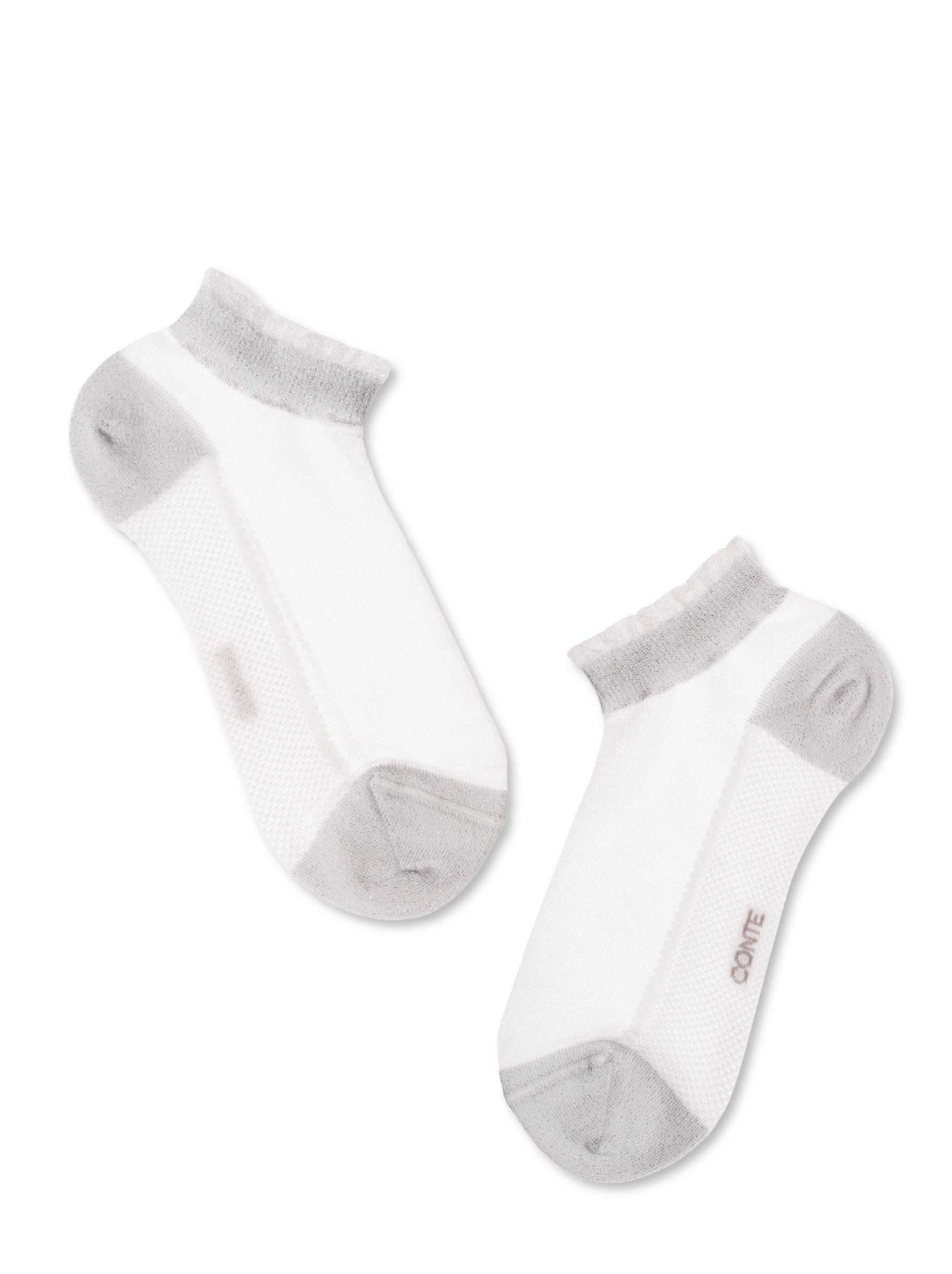 Conte Active Cotton Cropped Women's Socks with Polyamide Sheer Mesh | #20S-27SP(229)