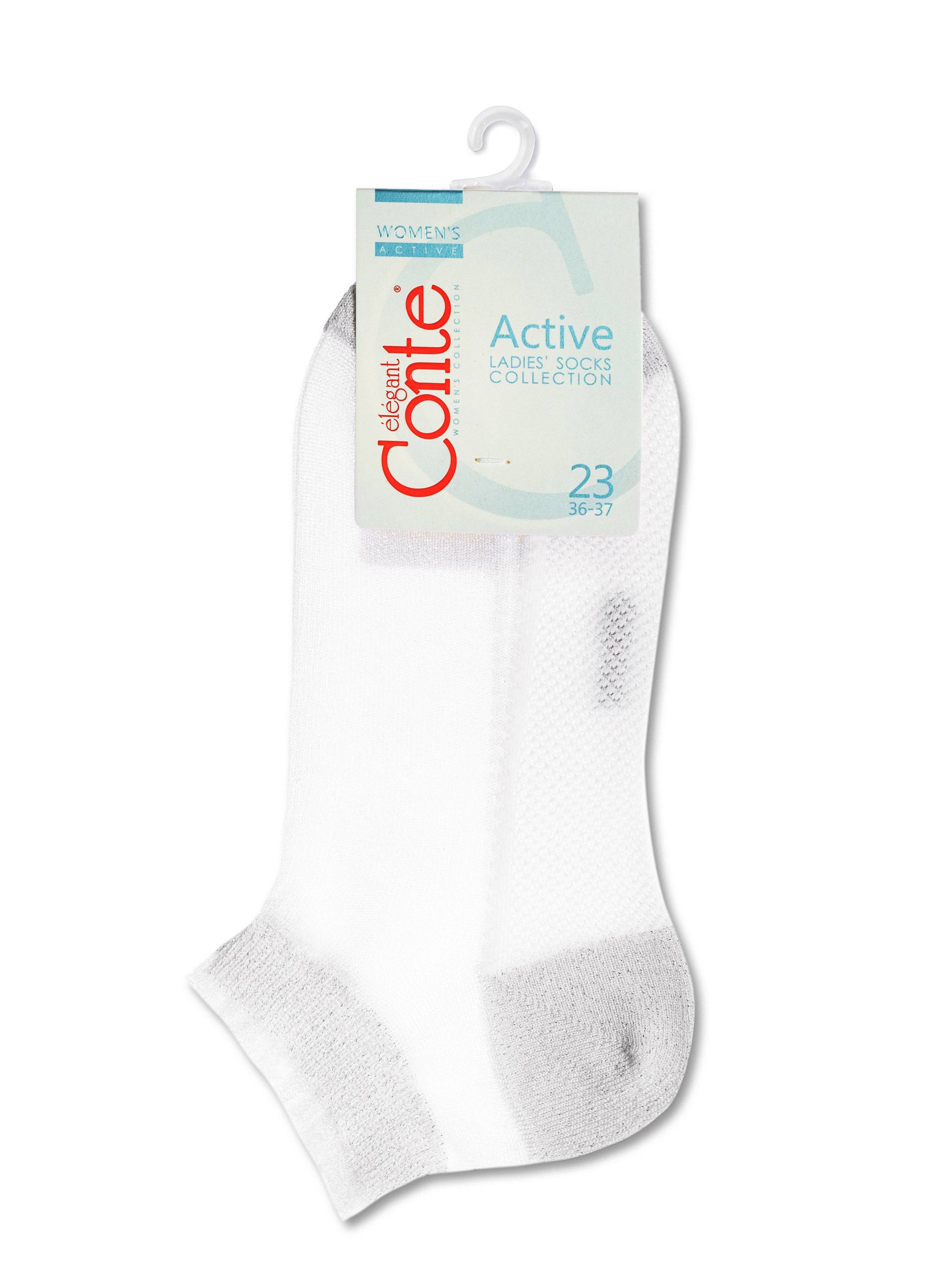 Conte Active Cotton Cropped Women's Socks with Polyamide Sheer Mesh | #20S-27SP(229)