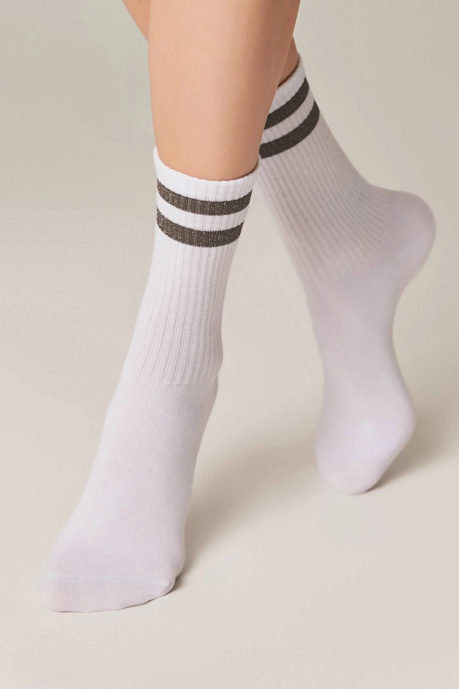 Conte Active Cotton Long Socks with Lurex Stripes
