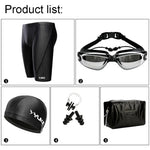 Yuke Men’s Swim Shorts Goggles & Ear-Plug Cap