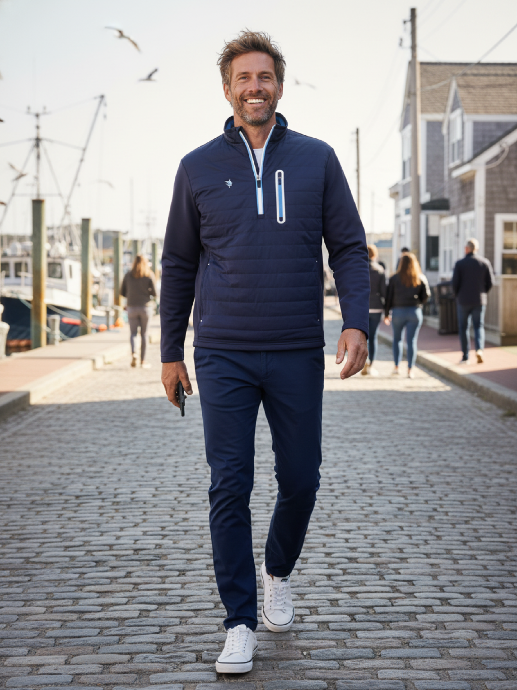 Hampton Pullover Technical Layer | Navy