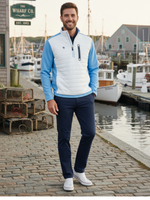 Hampton Pullover Technical Layer | White/Light Blue