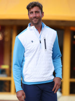 Hampton Pullover Technical Layer | White/Light Blue