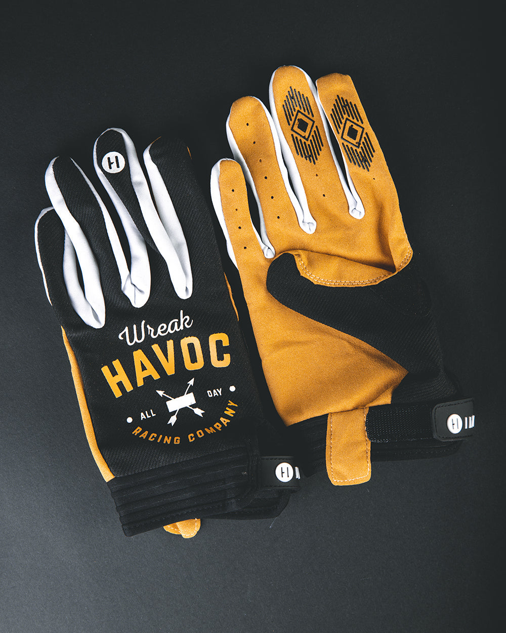Tan and Black Off-Road Gloves
