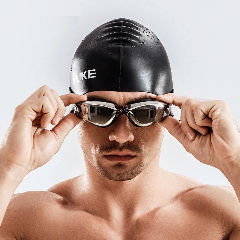 Yuke Men’s Swim Shorts Goggles & Ear-Plug Cap