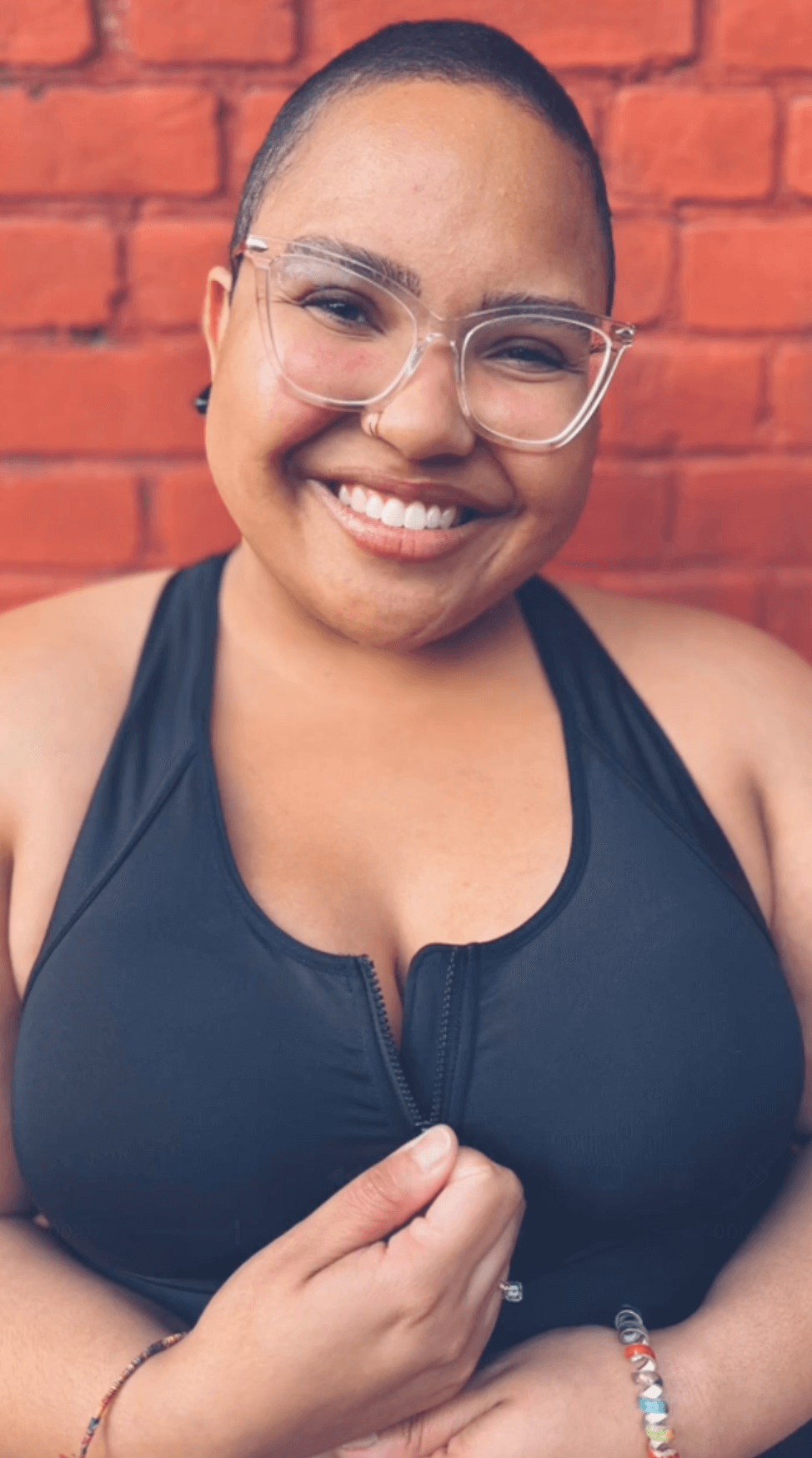 Hero Front‑Closure Sports Bra | Black