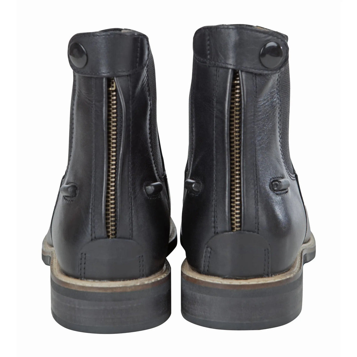 Huntley Equestrian Adult Classic Black Leather Zipper Paddock Boot