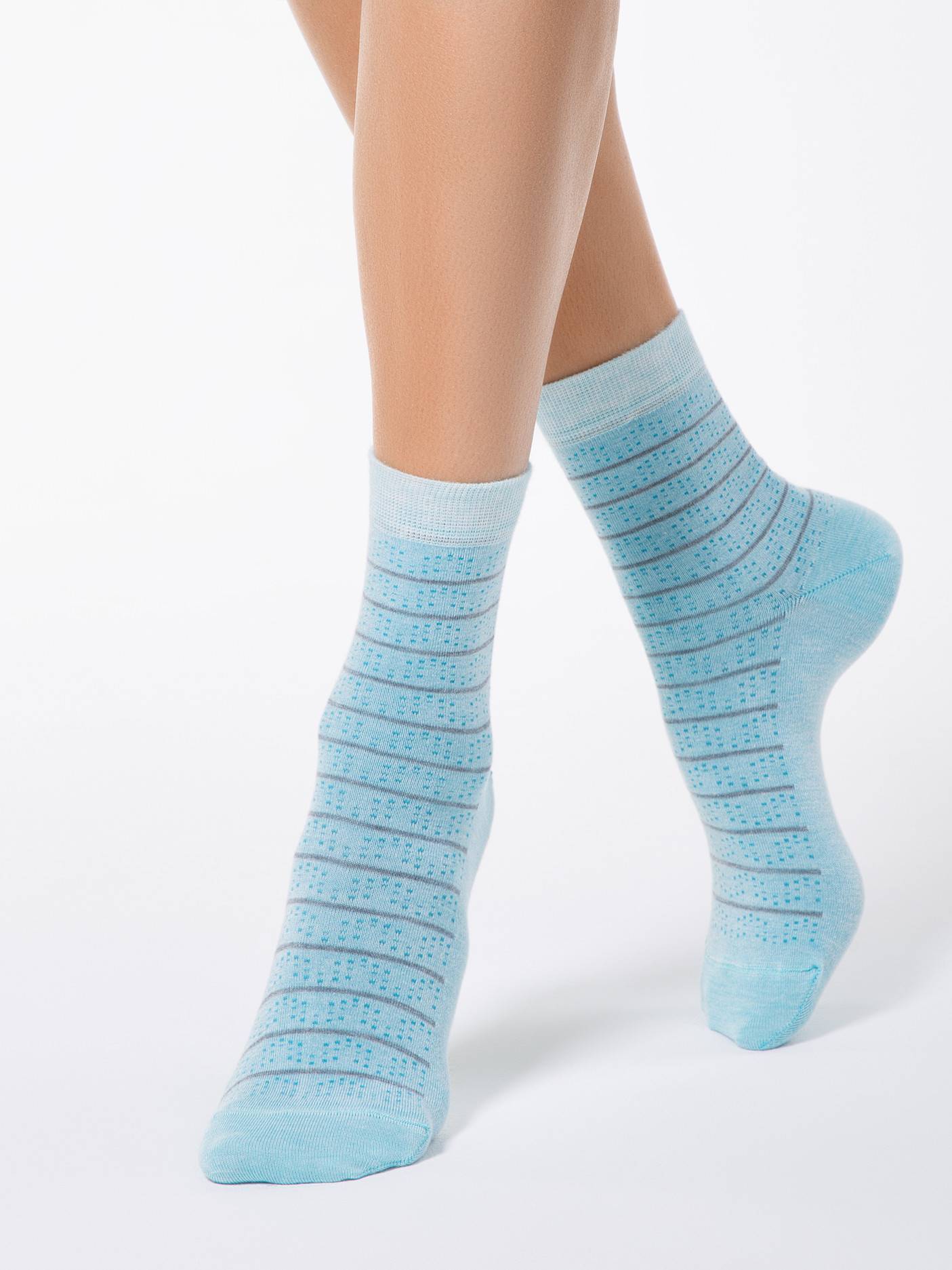 Conte Comfort Women's Socks with Striped Pattern | #14S-66SP(047)