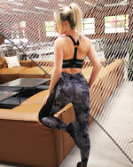 Veloso Supplex Moisture-Resistant Fashion Leggings & Sports Bra Set