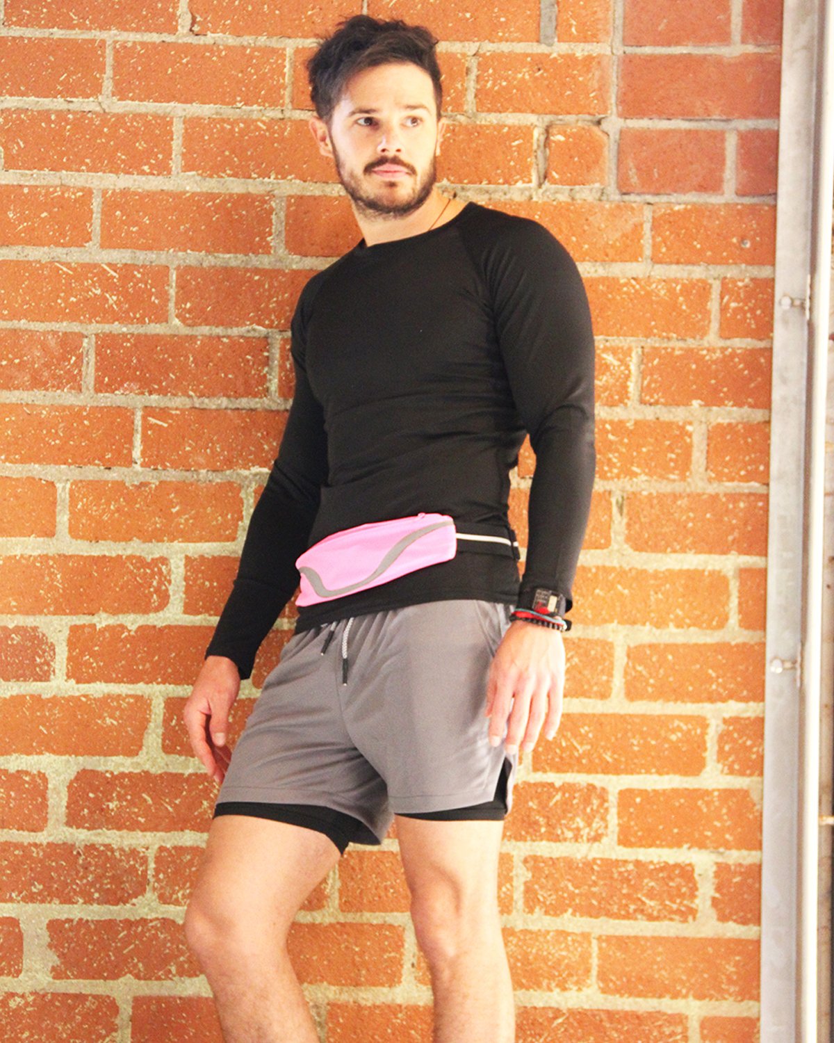 Rhythm Water-Resistant Sport Waist Pack Running Belt with Reflective Strip