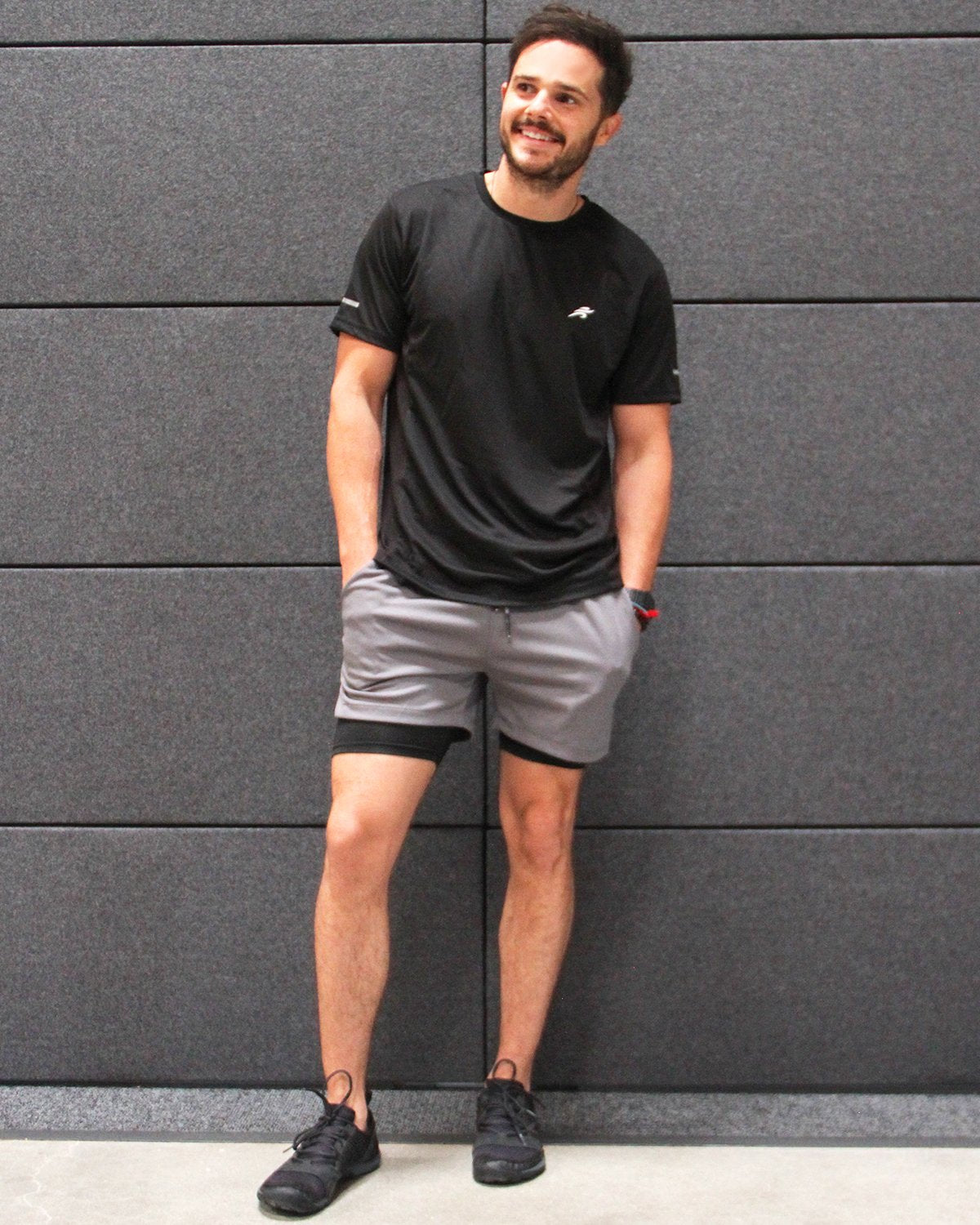 Burk Short Sleeve Shirt | Black with White Logo