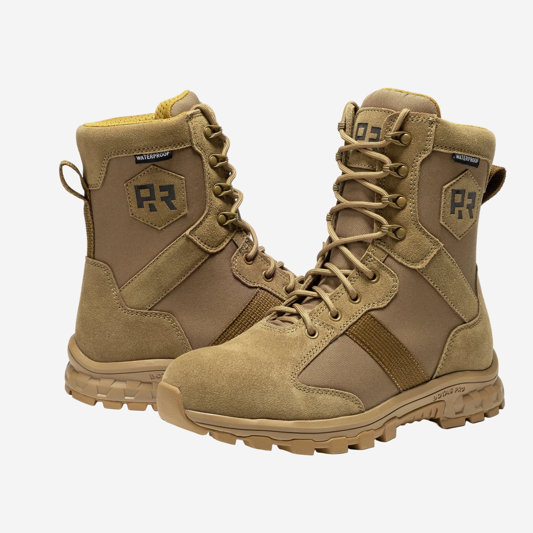 ROCKROOSTER Colmar Coyote 8" Suede Leather Waterproof Tactical & Military Boots | AB500