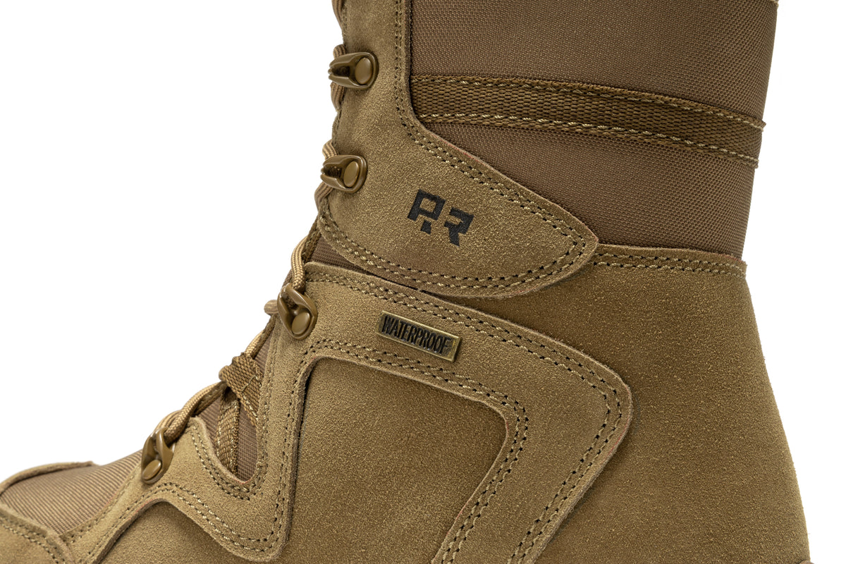 ROCKROOSTER Colmar Coyote 8" Suede Leather Waterproof Tactical & Military Boots | AB520