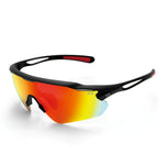 Apex Running Glasses | Black & Red/Orange