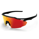Kill Shot Running Glasses | Black & Orange/Red