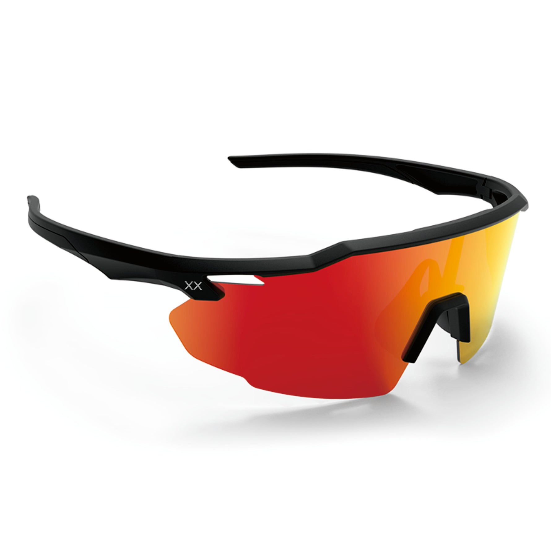Kill Shot Running Glasses | Black & Orange/Red