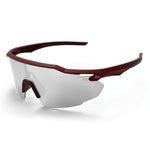 Kill Shot Running Glasses | Burgundy & Silver