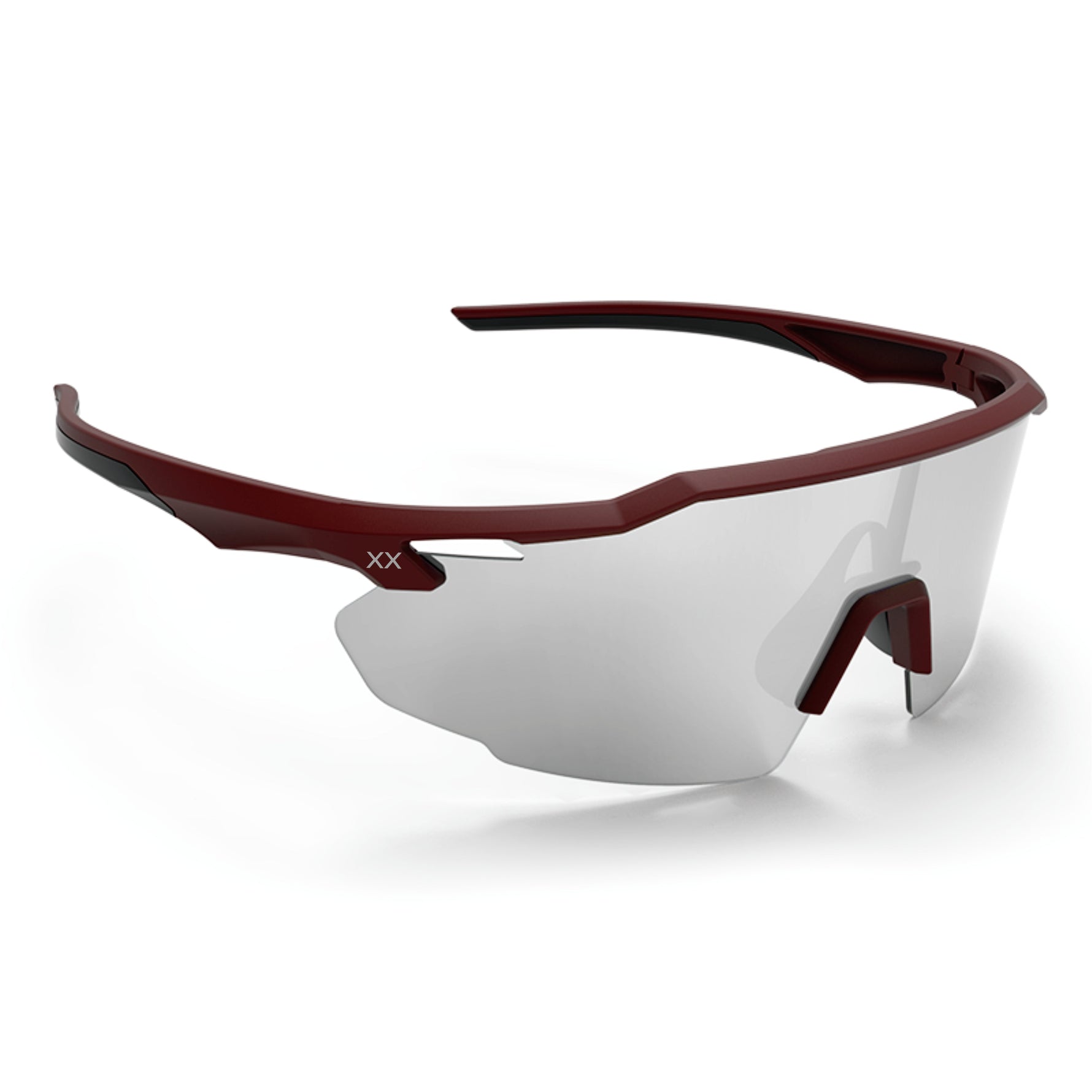 Kill Shot Running Glasses | Burgundy & Silver