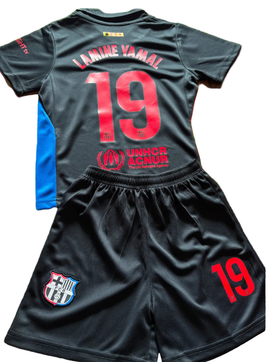 Lamine Yamal Black Barcelona Soccer Jersey | Kids Toddler & Youth Sizes