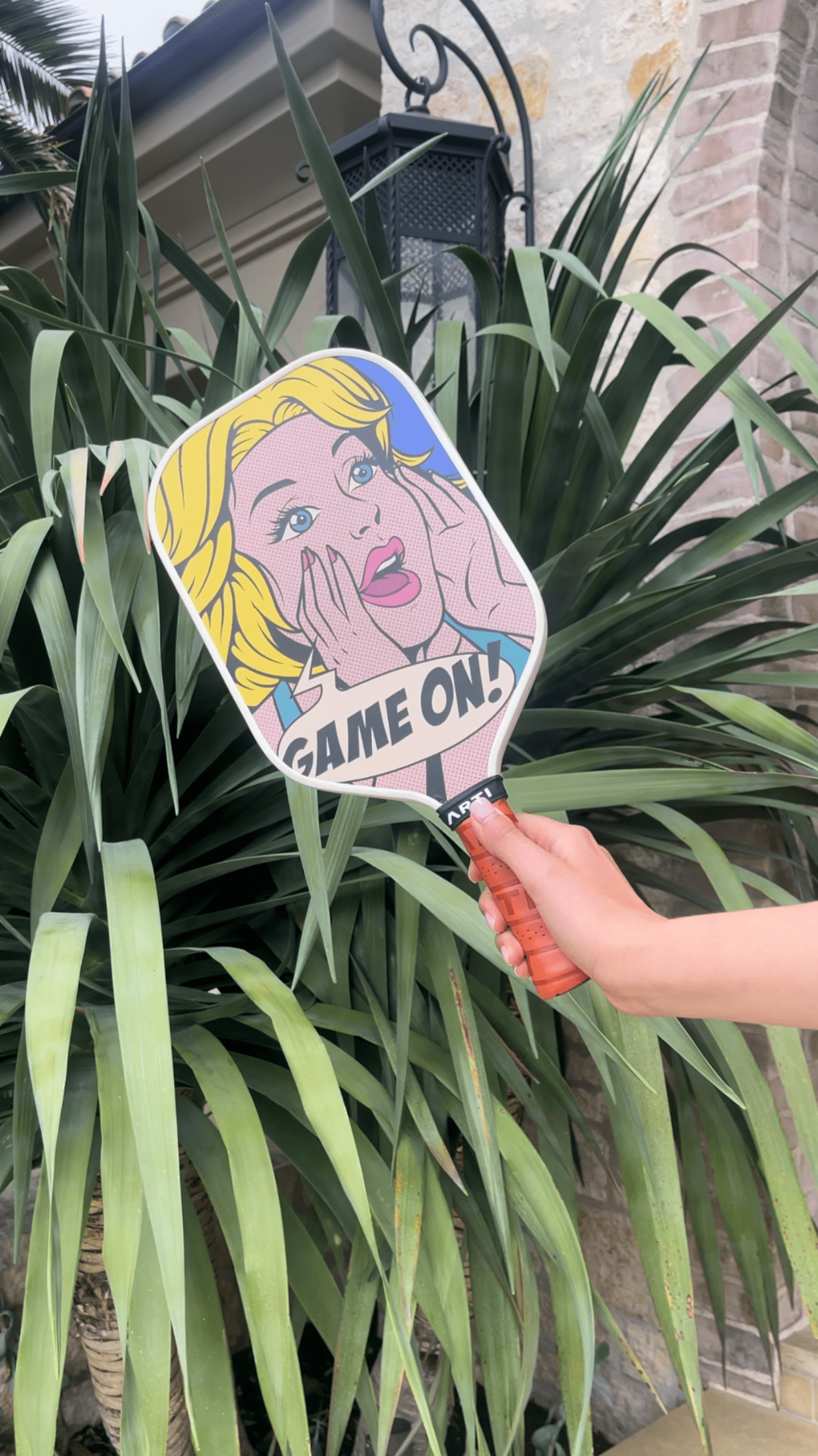 ARTI 16mm T700 Carbon Fiber Kristen & Kristy "GAME ON" Pickleball Paddle | USA Pickleball Approved