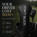 Don’t Suck™ Driver Headcover | Premium Black Diamond Quilted Fit (460cc)