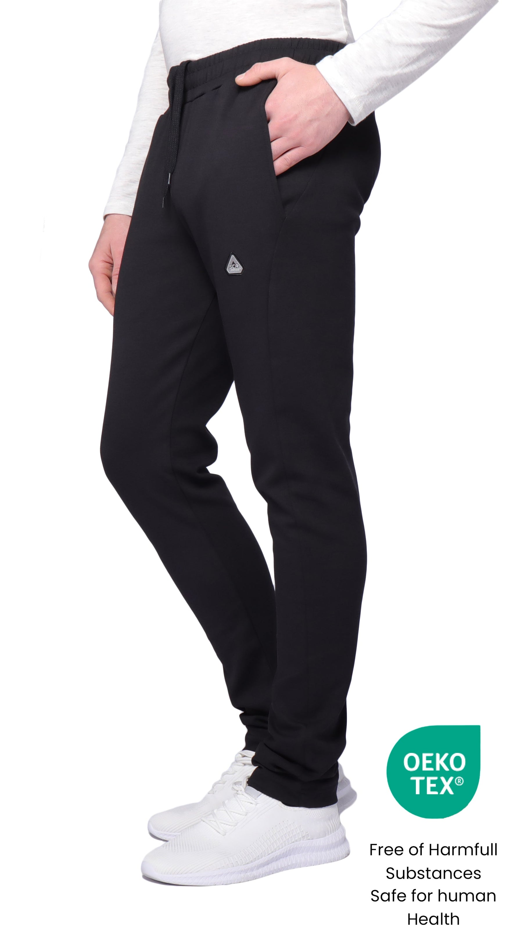 SCR Classic Athleisure Sweatpants in Black | Tapered (Tall Fit)