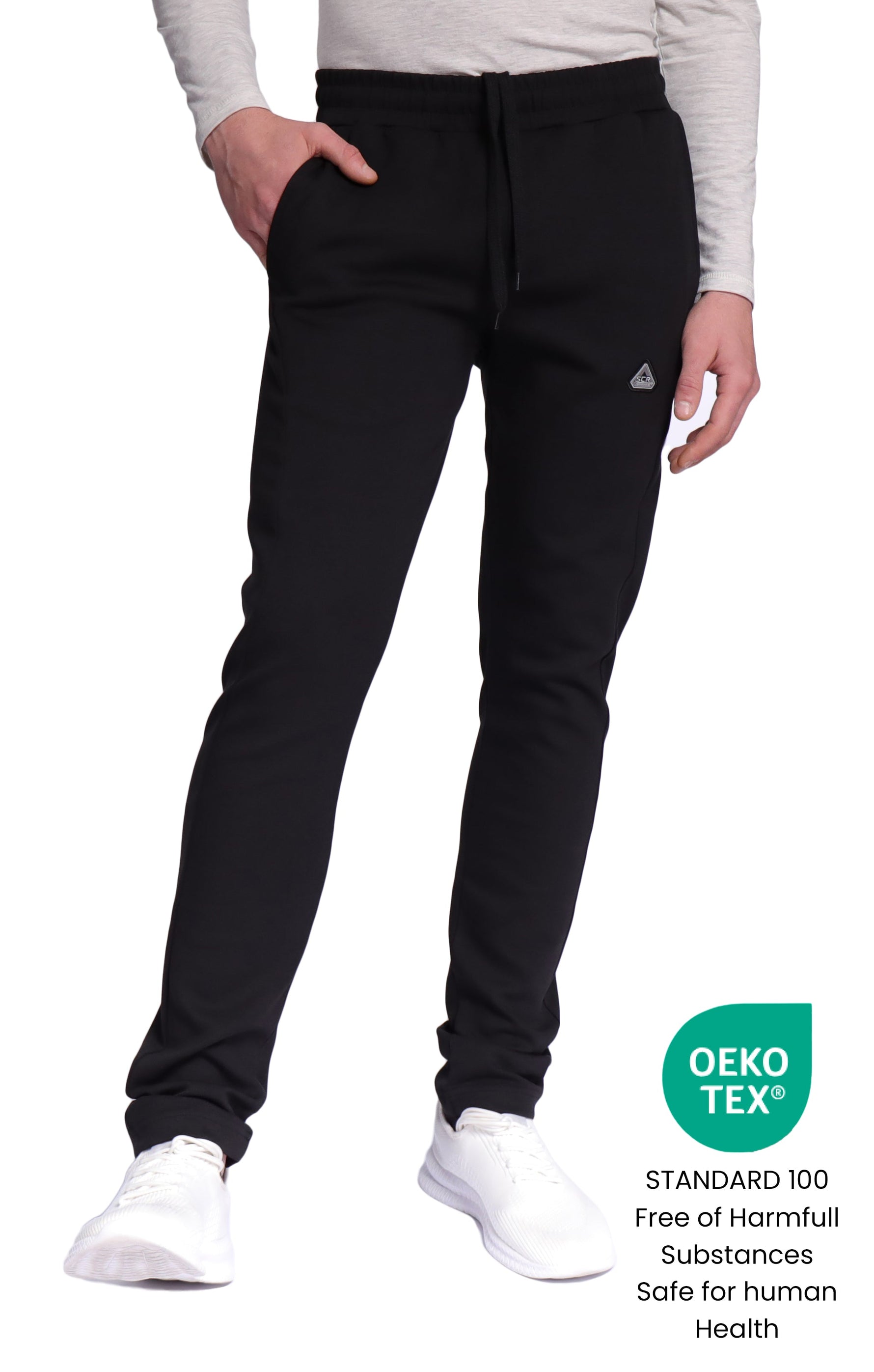 SCR Classic Athleisure Sweatpants in Black | Tapered (Tall Fit)