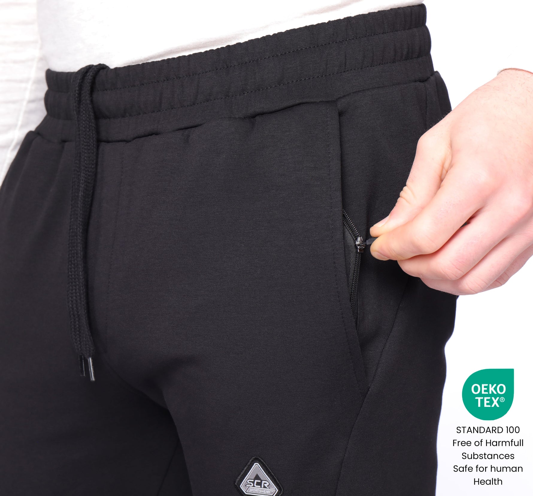 SCR Classic Athleisure Sweatpants in Black | Tapered (Tall Fit)