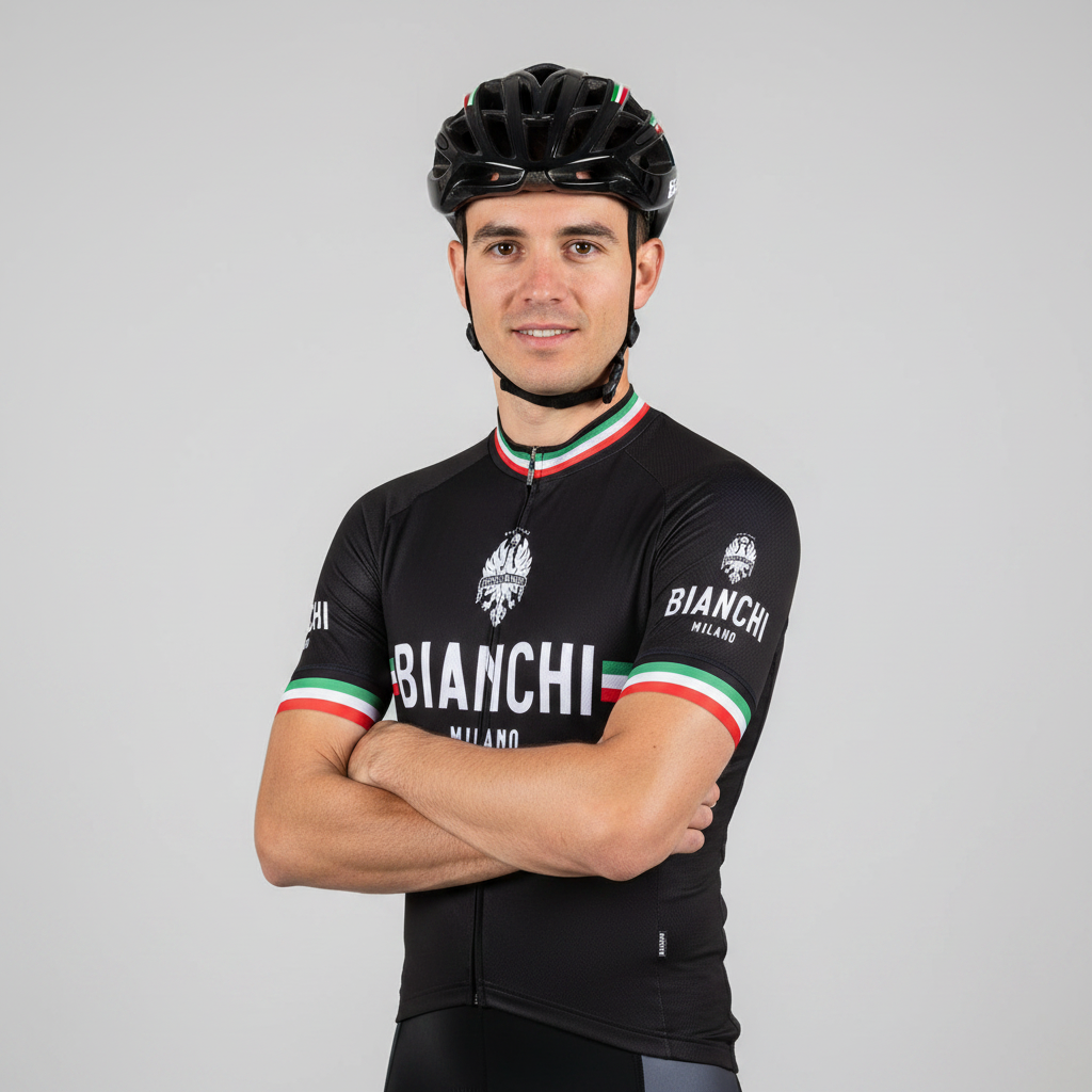Bianchi Isalle Men's Cycling Jersey | Black