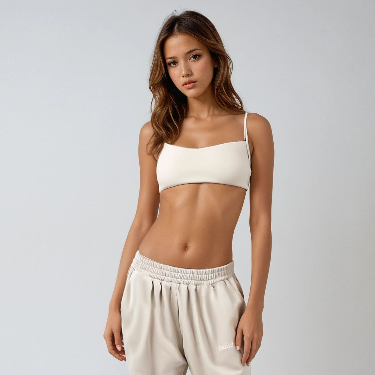 Low Scoop Cross Bra | Ivory