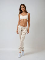 Low Scoop Cross Bra | Ivory