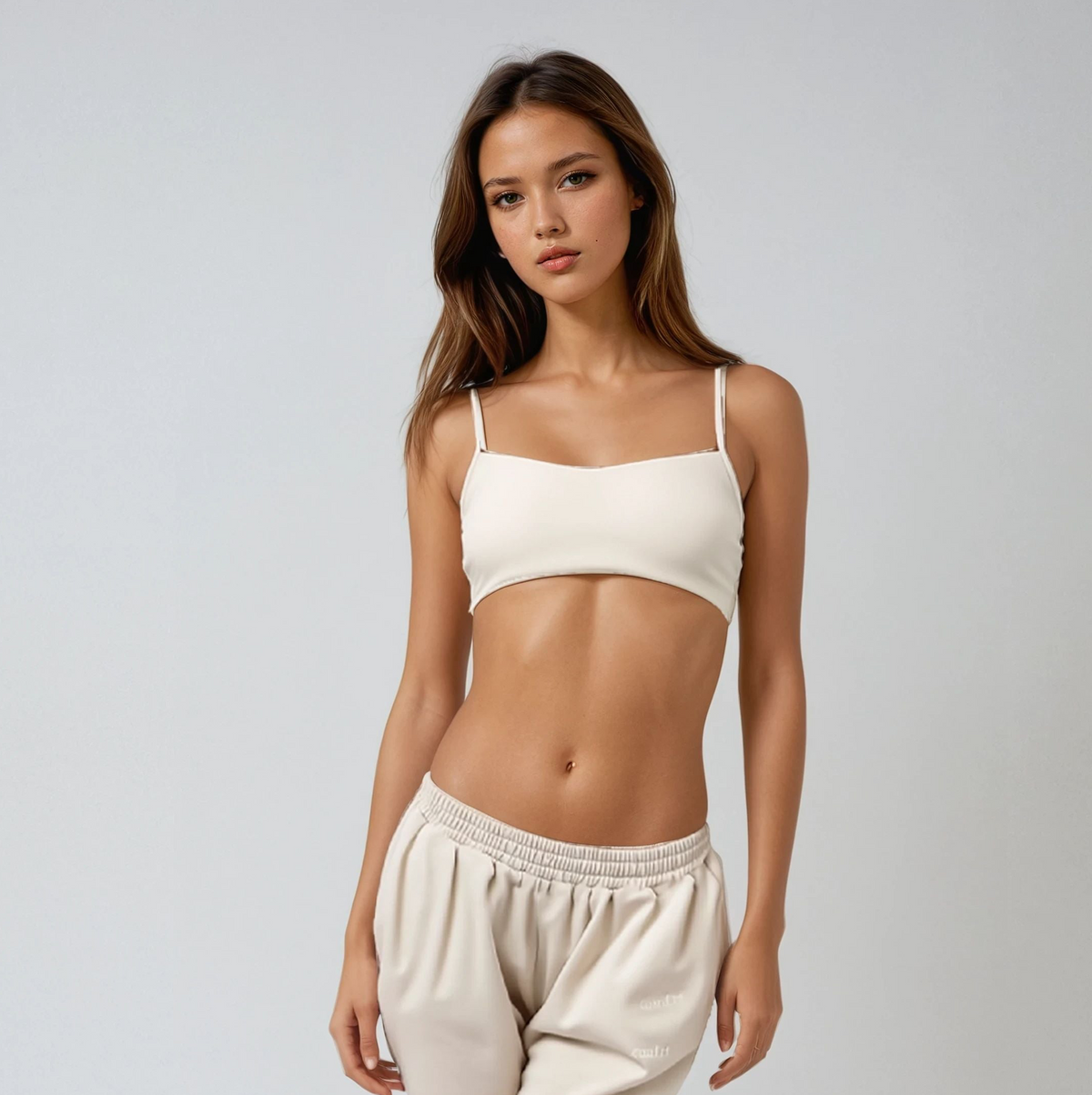 Low Scoop Cross Bra | Ivory
