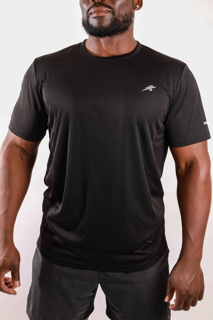 Burk Short Sleeve Shirt | Black with White Logo