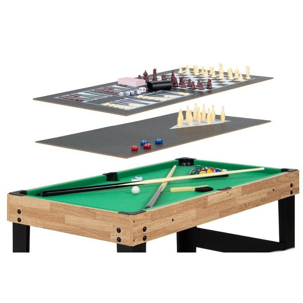 10-in-1 Combo Game Room Table Set (Pool + Foosball + Ping Pong + Chess)