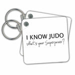 3dRose Key Chains I know Judo - Whats your superpower | for Judo Fan, Judoka or Sensei (kc-194463-1)