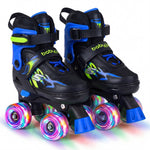 Kids Roller Skates | Adjustable Quad Skates with Light-Up Wheels