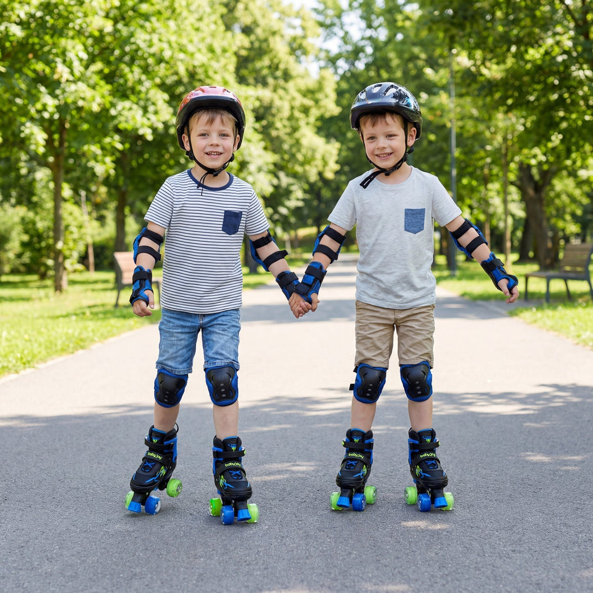 Kids Roller Skates | Adjustable Quad Skates with Light-Up Wheels